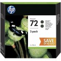 Просмотренный товар P2V33A Двойная упаковка картриджей HP 72 (C9403A * 2) черный матовый для плоттеров HP DesignJet T610...
