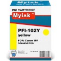 Просмотренный товар PFI-102Y MyInk совместимый желтый картридж для Canon ImagePrograf iPF500/ iPF600/ iPF700/ LP17/ LP24 (130мл)