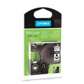 Товар S0718040 DYMO Картридж с нейлоновой белой лентой D1 шрифт черный для DYMO Label Manager 210D/ 280/PnP/ 420P/ 500TS (3.5 м/12 мм)